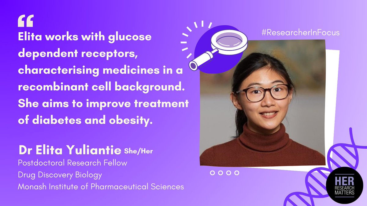 HRM_MIPS's tweet photo. #ResearcherInFocus Elita Yuliantie feels very fortunate to be surrounded by a nourishing environment of supportive people. She believes that only by working together we can find solutions for complex diseases. #WomenInScience #WomenInSTEM #HerResearchMatters https://t.co/DSDqHq1Eac