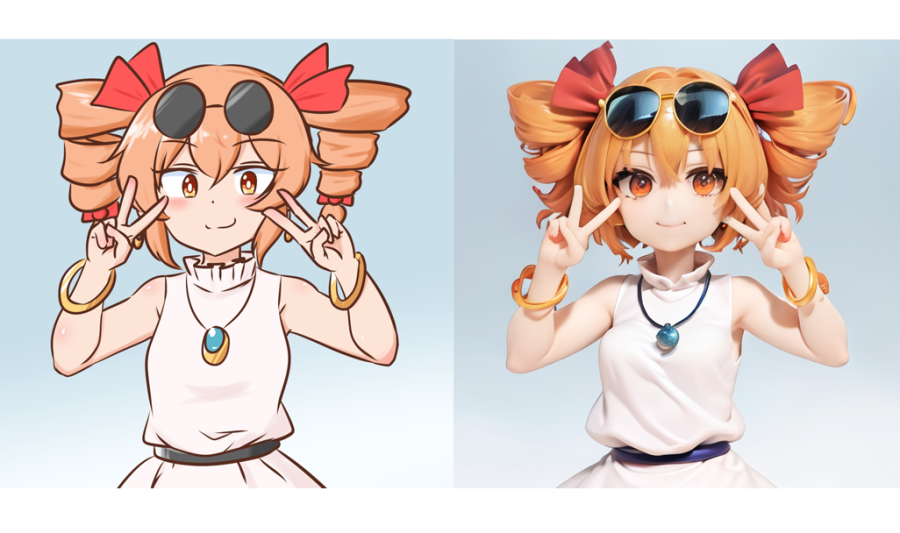 依神女苑 「教えてもらったフィギュア化かわE 」|いすぃのイラスト