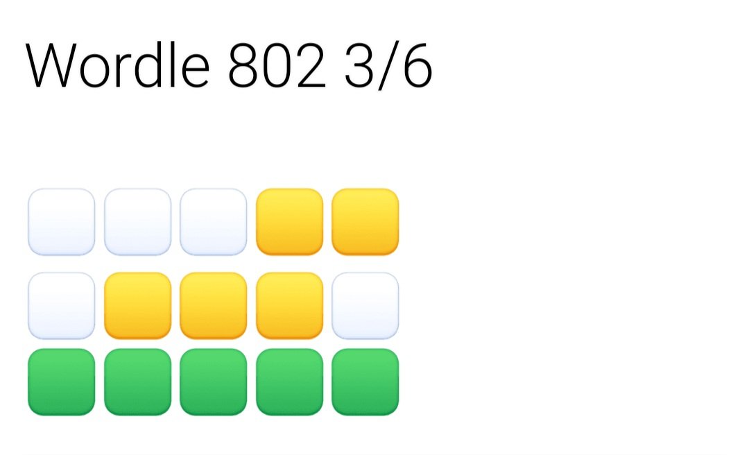 CAYMUSOCAUGHEY's tweet image. @CAYMUSOCAUGHEY 🐦

#Wordle #ActiveBrain #LittleThingsMatter