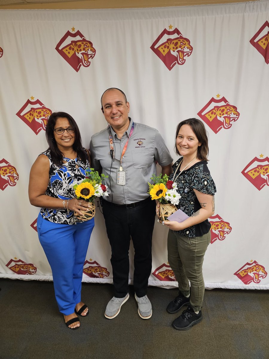 Day#14 The best part of my day was congratulating our Support Person of the Year, Ms. Andrews and our Teacher of the Year, Ms. Longbrake! #ThisIsTheWay @RCMS_OCPS