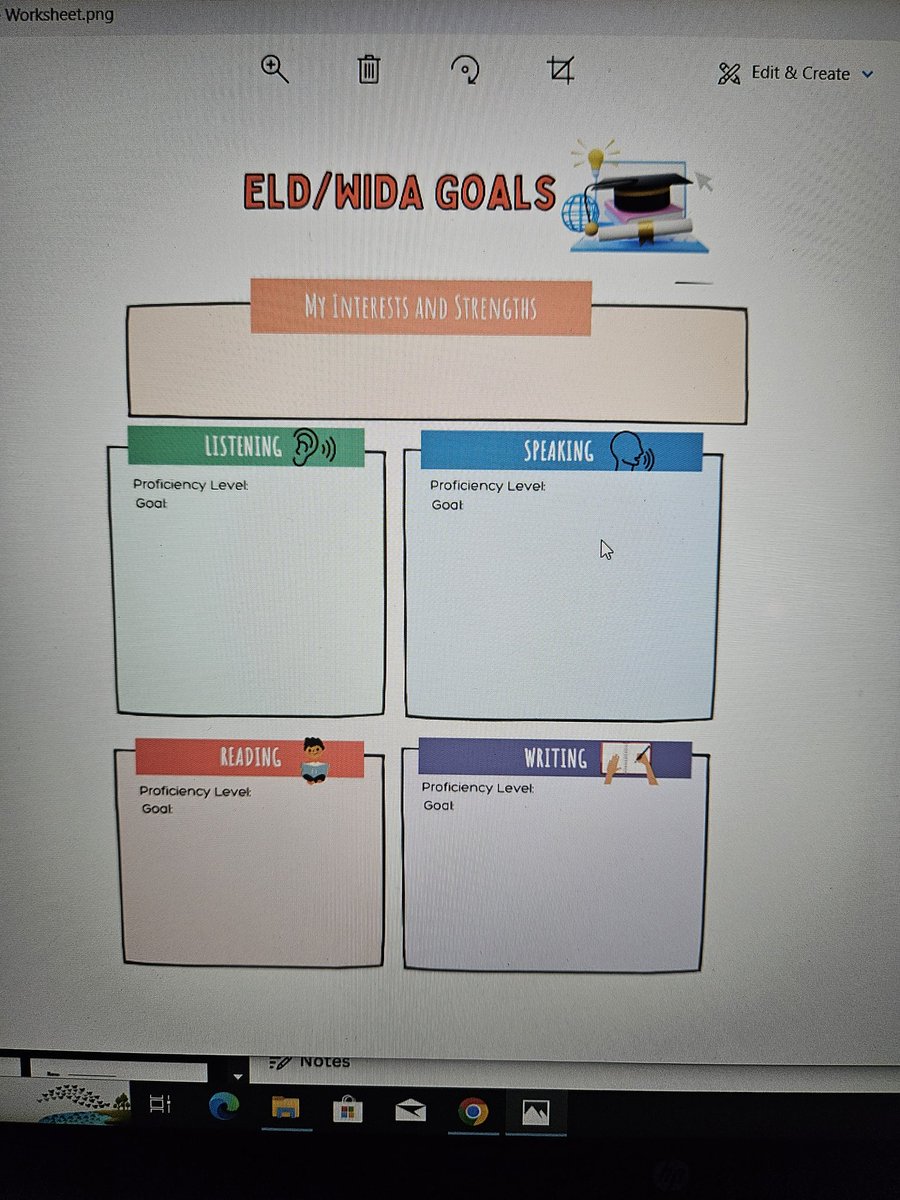 Excited to do share WIDA scores with my students the next 2 days and help them make some goals for this year. I created this template in Canva and love how it turned out. <a href="/HadeelAzzo/">Hadeel Azzo</a> #onlywb #pd4uandme