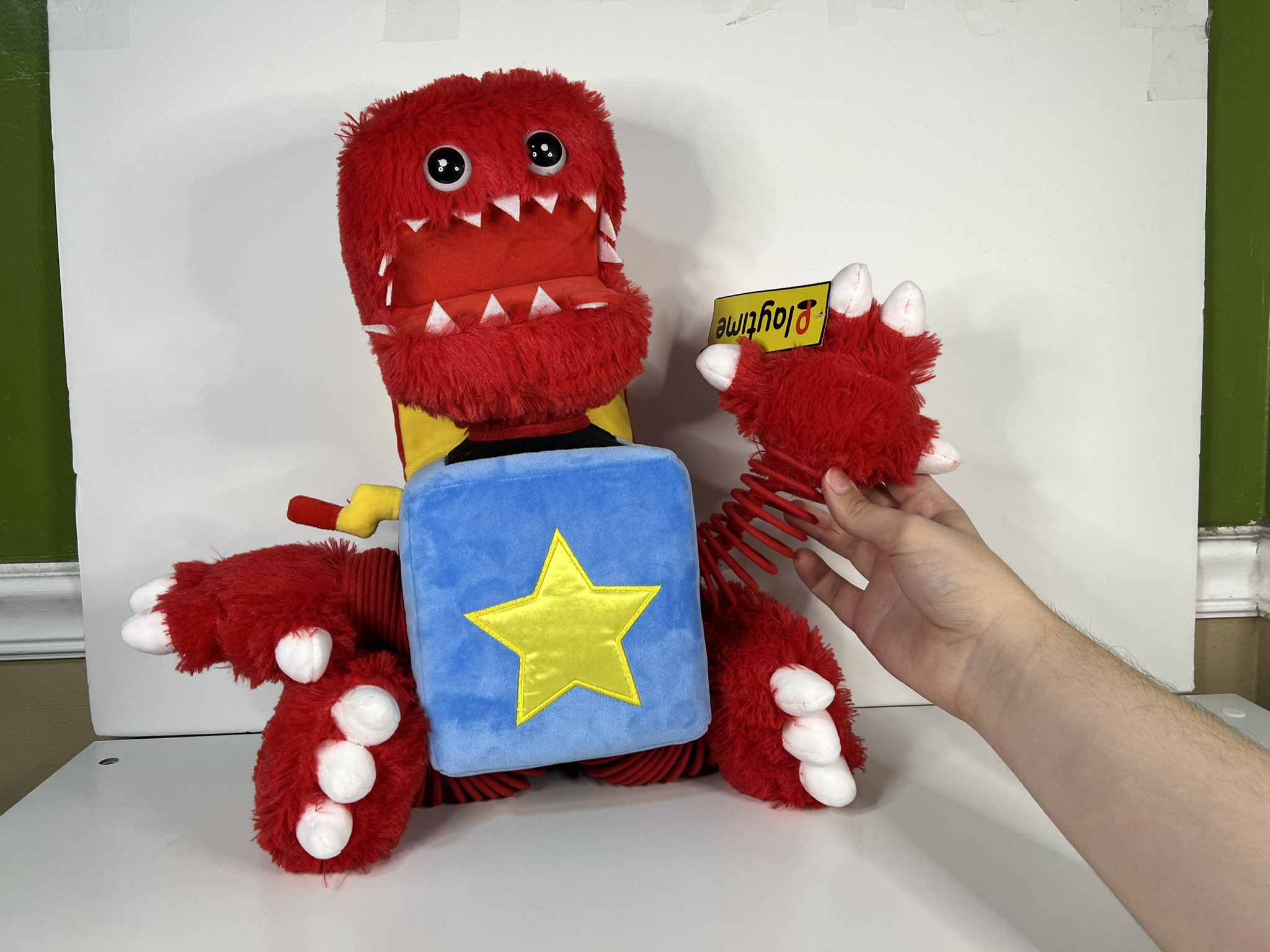 Boxy Boo Plush Toy, Collection Dolls, Red Robot Plush