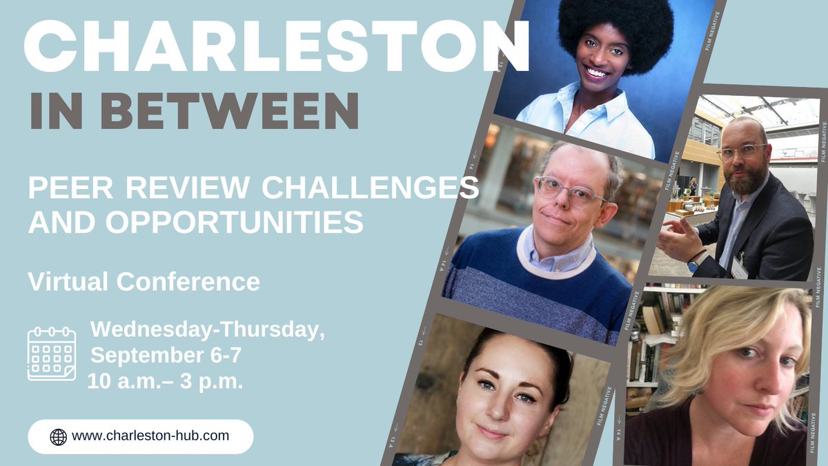 chsconf's tweet photo. Join us Wednesday at Charleston In Between for the What’s New in Peer Review Lightning Session with @IOPPublishing's Laura Feetham, @OSULibrary's Daniel Dotson, @PLOS's @lindseeeeee, @reviewercredits's @svenfund, &amp; @SciFreeAB's 
@AbeniWickham
https://t.co/mLK4om5vDG https://t.co/j6fmPwIxxv