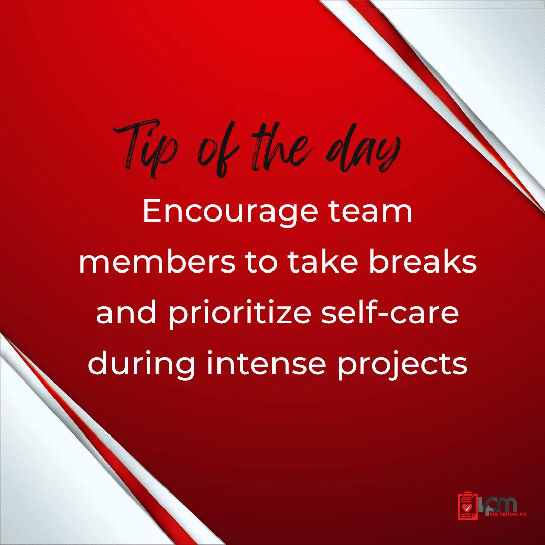 We encourage self-care and well-being during intense projects. 

Contact us now!

#TipOfTheDay#HealthcareProfessionals #HealthcareExcellence #HealthcareLeadership #TheVirtualPM #DonnaFranklinWest #SelfCare #TeamWellbeing #HealthcareSuccess