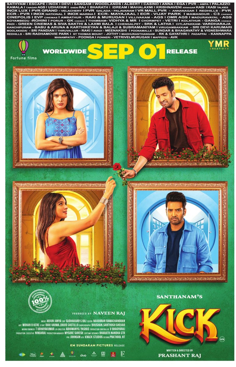 KollyUpdates's tweet image. I am happy my first Tamil film is set for release

- Director #PrashantRaj

#KICK Reservation starts Today

#Santhanam #SantasKick @iamsanthanam @iamprashantraj @TanyaHope_offl @raginidwivedi24 @ArjunJanyaMusic @iamnaveenraaj @Fortune_films  @johnsoncinepro 

#KickMovie #KickFilm