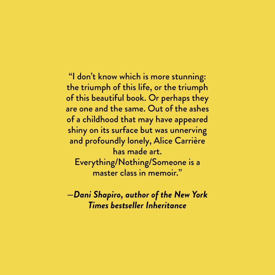 Happy pub day to the love of my life <a href="/1steditionalice/">Alice Carrière</a>  Your “brilliant, inspired, brutal, funny, shocking, compelling, illuminating,  spellbinding, propulsive, &amp; breathtakingly honest” memoir is out, &amp; I can’t wait for the world to discover the magic I’ve known all along ❤️