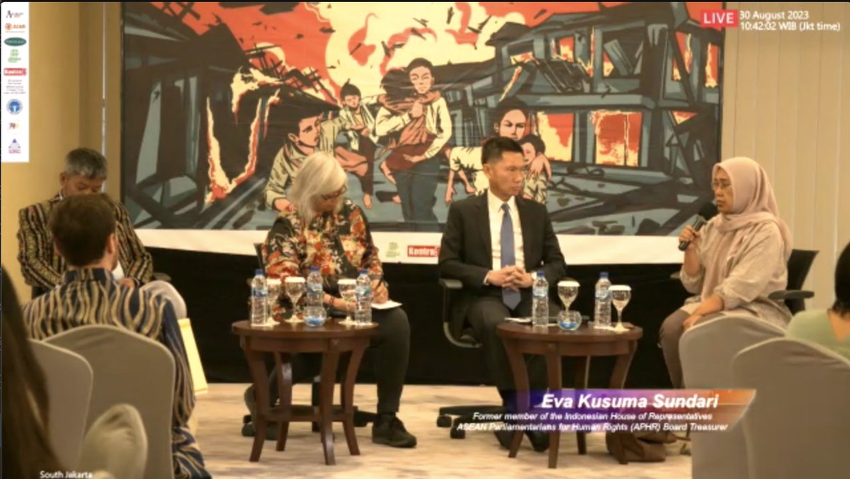 APHR (@aseanmp) on Twitter photo It is very disappointing that Indonesia cannot manage to have a big milestone on Myanmar during its chairmanship of ASEAN. This lack of action is against Indonesia's national ideology of Pancasila, which includes humanity. - <a href="/evndari/">Eva K Sundari</a>
Watch live here: youtu.be/dWUsclT7L6U It is very disappointing that Indonesia cannot manage to have a big milestone on Myanmar during its chairmanship of ASEAN. This lack of action is against Indonesia's national ideology of Pancasila, which includes humanity. - <a href="/evndari/">Eva K Sundari</a>
Watch live here: youtu.be/dWUsclT7L6U