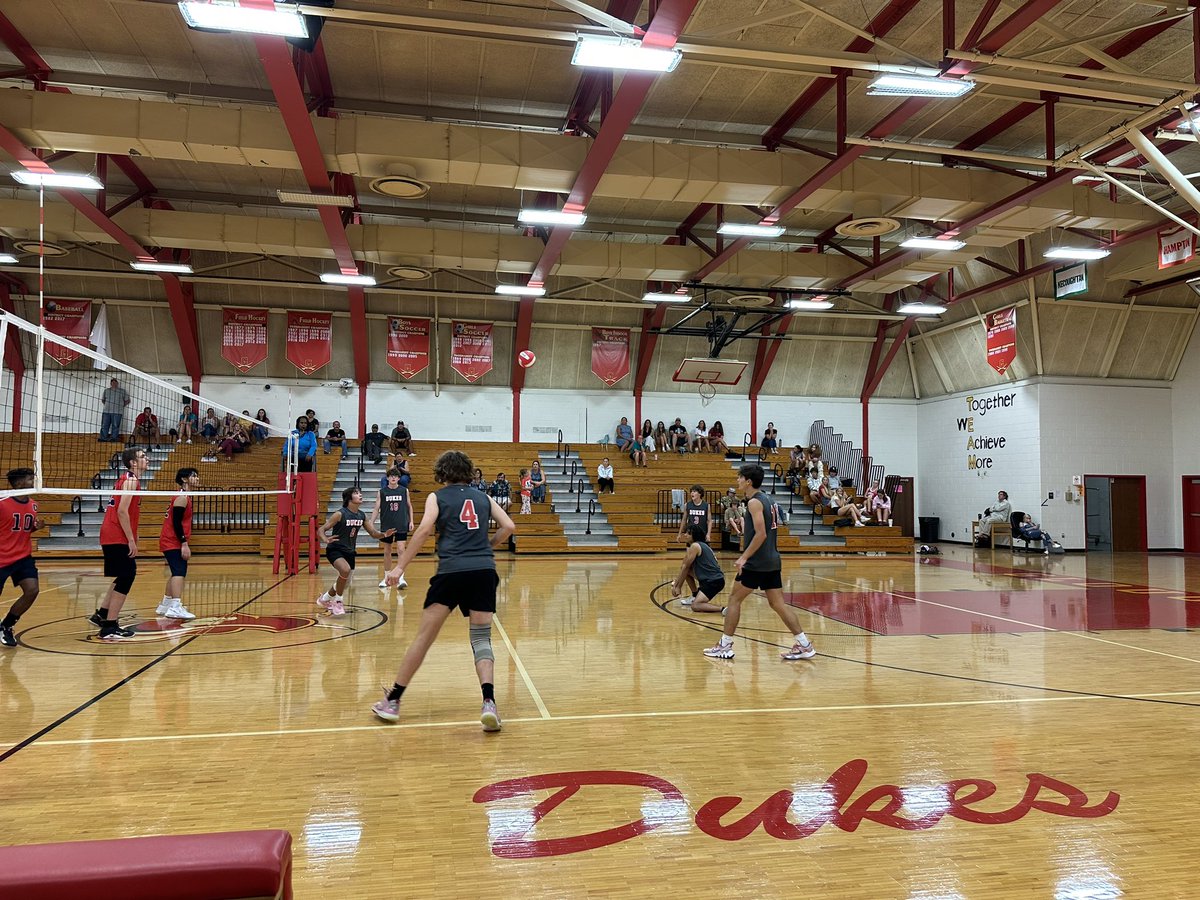 GHSDukes's tweet photo. Congrats to boy’s volleyball on their win tonight ❤️🏐💛 https://t.co/WAAIxEnSPb