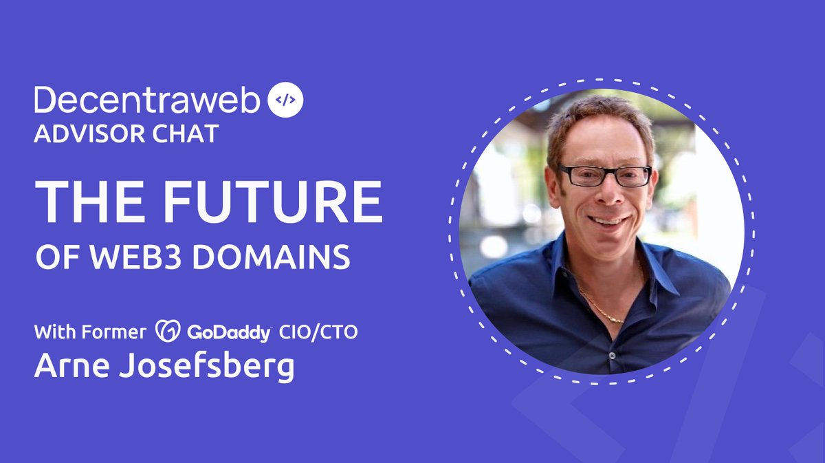 We're thrilled our advisors <a href="/a_josefsberg/">Arne Josefsberg</a> &amp; <a href="/thejosh_cross/">Josh Cross ﹤⁄﹥</a> sat down to discuss the huge potential of web3 domains to transform online naming &amp;  identity.

With decades of leadership experience at <a href="/Microsoft/">Microsoft</a>, <a href="/ServiceNow/">ServiceNow</a>, &amp; <a href="/GoDaddy/">GoDaddy</a>, Arne offered invaluable insights on the next