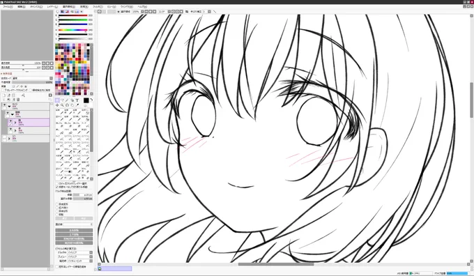 ラクガキで描いてたつもりがしっかり線画まで描いてしまった
夜には仕上げたい 