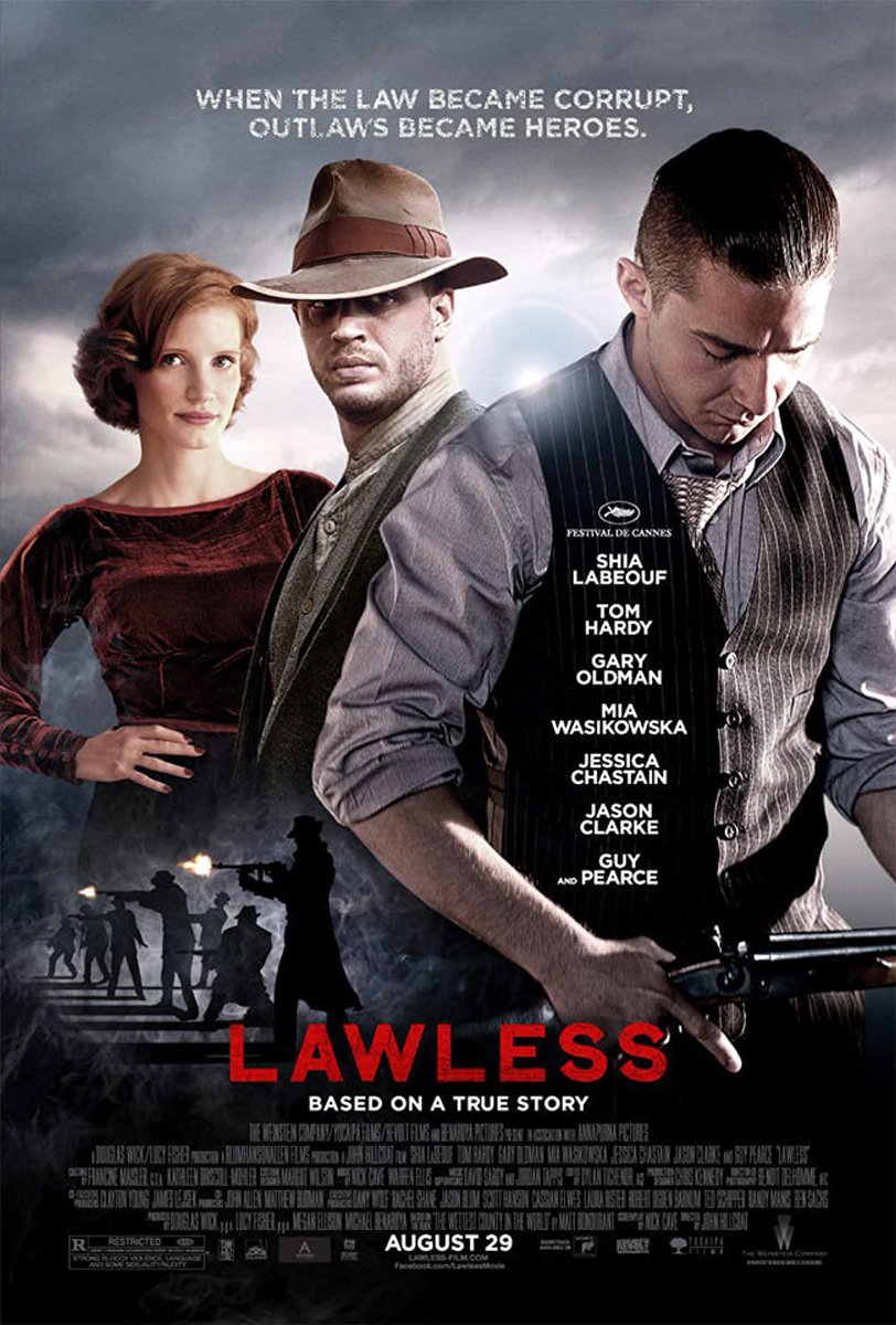 FilmNewsNos's tweet photo. 🎬MOVIE HISTORY: 11 years ago today, August 29, 2012, the movie ‘Lawless’ opened in theaters!
#TomHardy #ShiaLaBeouf #JasonClarke #JessicaChastain #GuyPearce #GaryOldman #MiaWasikowska #DanDehaan #ChrisMcGarry #TimTolin #LewTemple #MarcusHester #BillCamp #AlexVan #NoahTaylor https://t.co/1plfUNE6x6