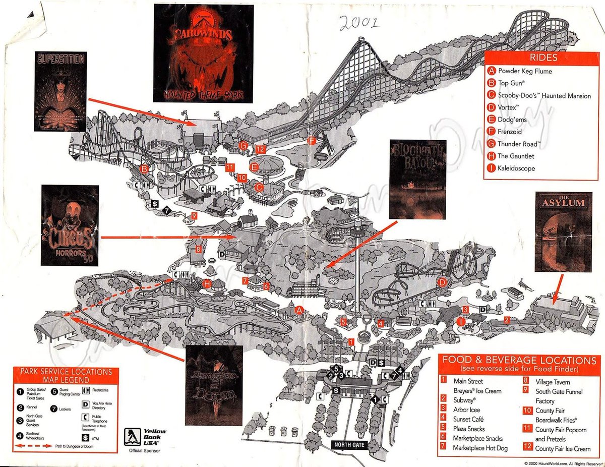 CarowindsFansOn's tweet photo. Take a look at Scarowinds maps from the first 2 years, 2000 & 2001!
@Carowinds
#scarowinds #parkmaps https://t.co/umuJaOA3RT