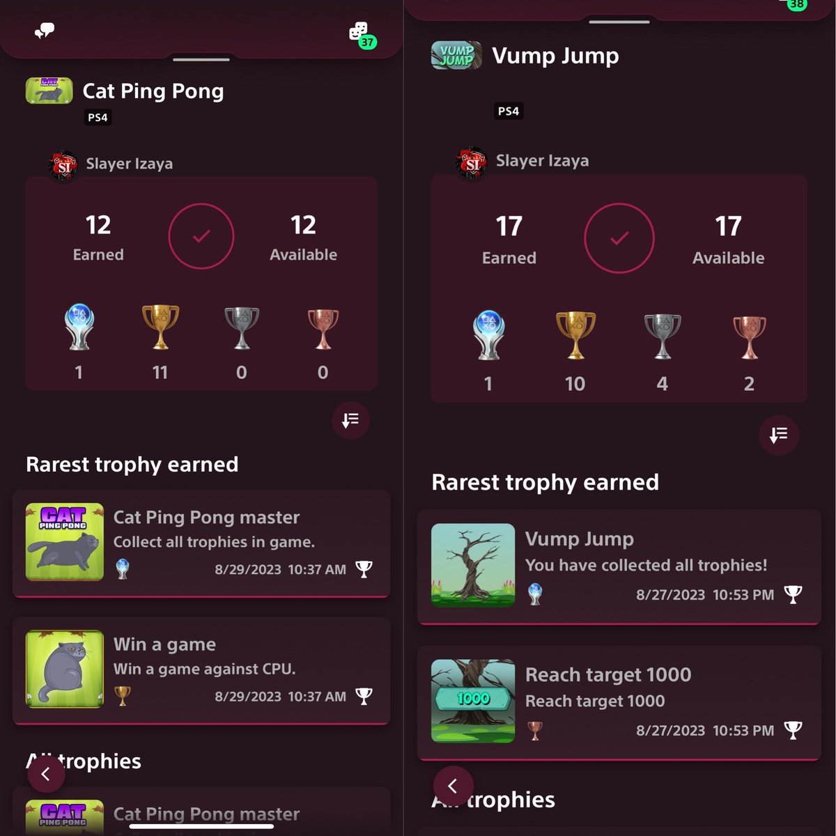 2 easy platinums! #catpingpong and #vumpjump yay!