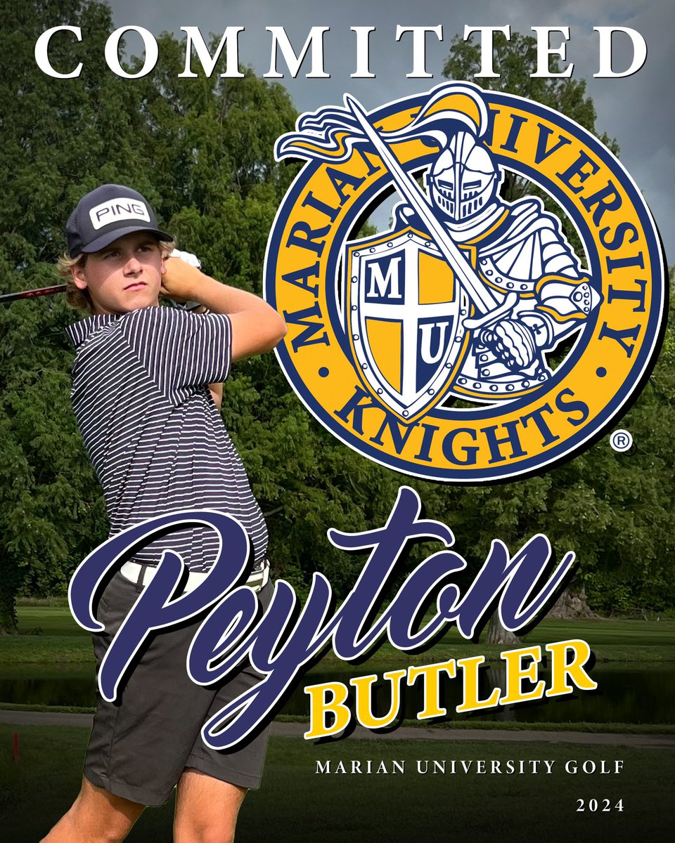 I am proud to announce that I will be continuing my academic and athletic career at Marian University. I would like to thank my parents, coaches, and all of those who supported me along the way. I believe in Coach Simmons' plan, and am excited to get to work in ‘24. Go Knights!