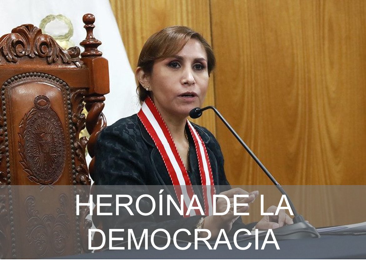 Patricia Benavides, terror de terroristas, rojos, caviares y larvas similares ....Una Huancavelicana de pura cepa y con los 🥚🥚 bien puestos. Bien merecido el título de heroína de la democracia!.
