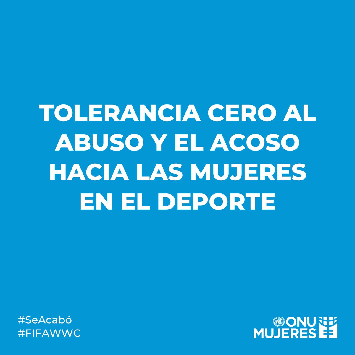 Tolerancia cero al abuso y el acoso hacia las mujeres en el deporte.

#SeAcabó #FIFAWWC

Comunicado: ➡️ bit.ly/44xElDN