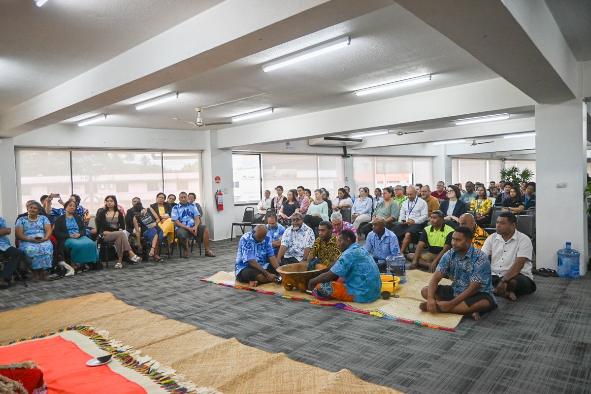 SPC’s new DDG Maria Fuata was afforded a cultural Fijian welcome this morning as the newly appointed head of the Operations and Management Directorate. She thanked the team for choosing “a daughter of #Rotuma and #Fiji, a daughter of the #Pacific'. bit.ly/3OOsL16