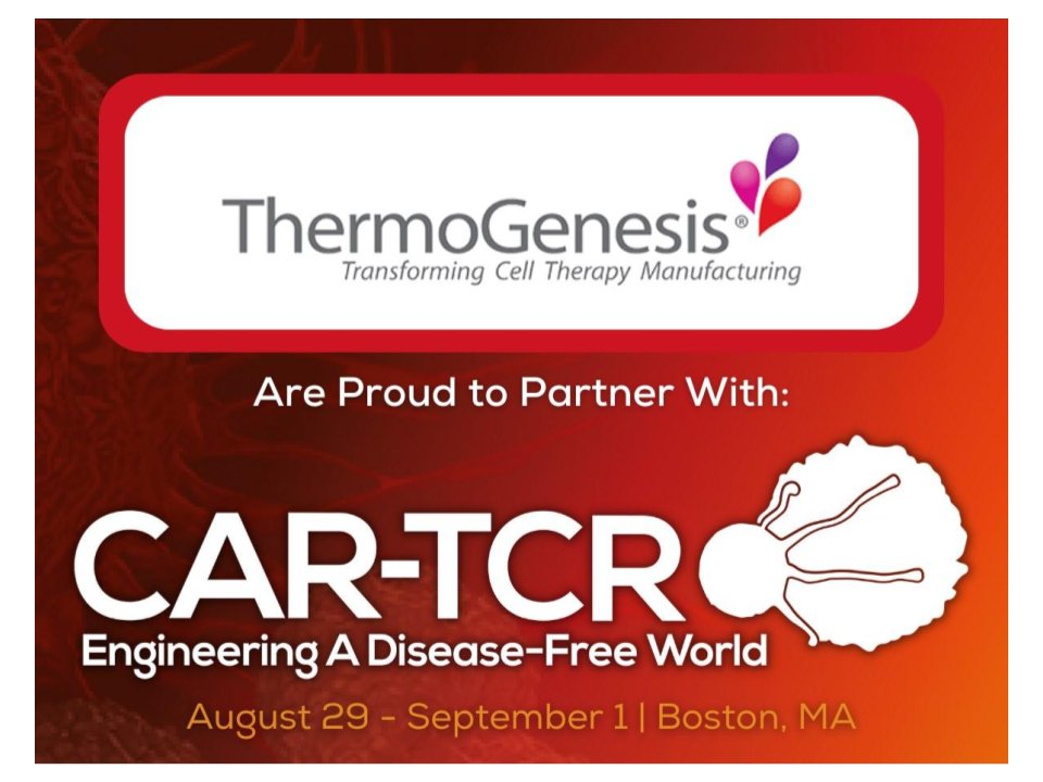 ThermoGenesis's tweet photo. Visit us at the 8th CAR-TCR Summit in Boston!
Join us at booth B25

The 8th CAR-TCR Summit is returning to Boston as the industry’s definitive, end-to-end forum for the global network of autologous and allogeneic cell therapy. 

August 29 - September 1, 2023
Boston, MA https://t.co/L1xcNtbLhj