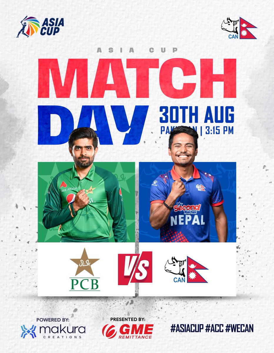 CricketNep's tweet photo. Unleashing the Himalayan Thunder! ⚡Nepal's Maiden Dive into Asia Cup Glory! 🏏🇳🇵

Hold onto your seats, the wait is over, and history is about to be made as the rhinos step onto the grand stage of the Asia Cup for the very first time! 🏆🙌

#weCAN #AsiaCup2023 https://t.co/8JOR23NvTP