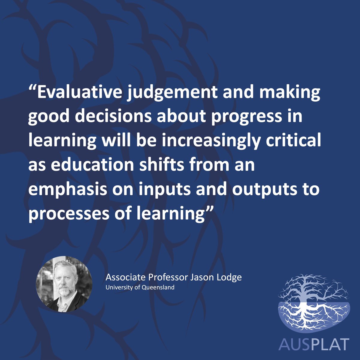 On Day 2 of @ausplat our third and final keynote speaker is presenting on self-regulated learning in the age of AI!

We welcome the insights of Assoc. Prof @jasonmlodge on this timely topic!! 

Register NOW to join us in Hobart or online, September 8-10!

psychology.org.au/event/23950