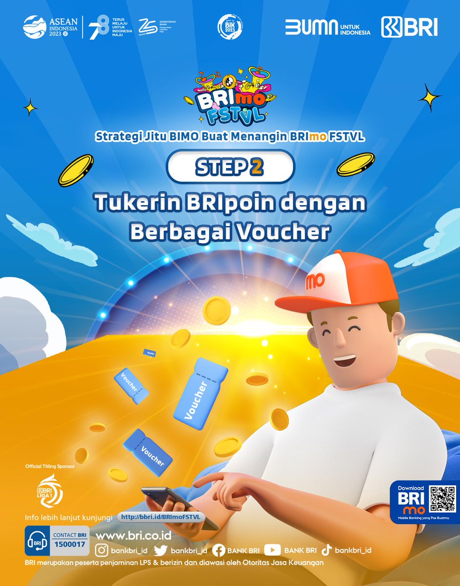 promo_BRI's tweet photo. Kita boleh berencana, tapi kalau mau dapet banyak hadiah dengan grand prize mobil listrik keren,ikut BRImo FSTVL aja!Yuk,transaksi sebanyak mungkin pake BRImo! Download BRImo, perbanyak transaksi, dan menangkan hadiahnya! Kunjungi https://t.co/G1uN98lKPx 
#BRI #BRImo #BRImoFSTVL https://t.co/X4qiuCDAQL