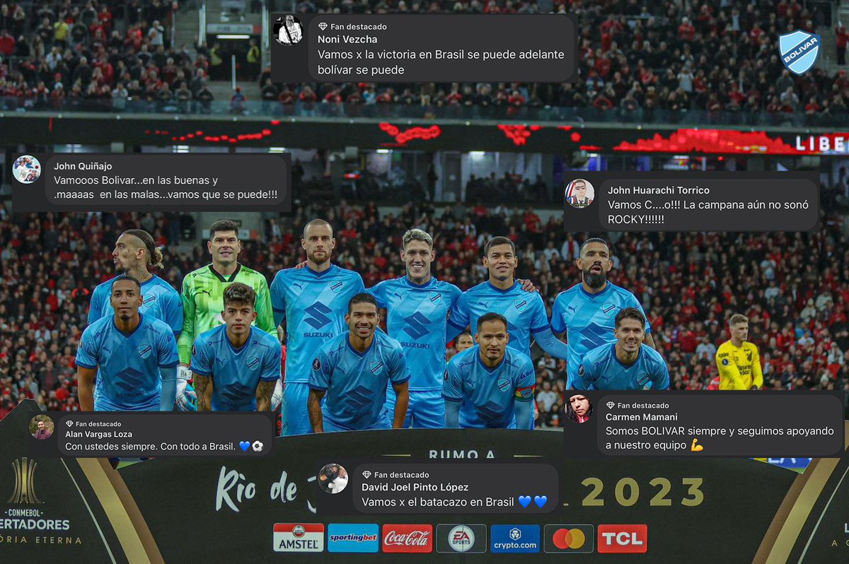Juan Pablo Rivero Cortés (@jp_rivero) on Twitter photo Siempre duelen las derrotas pero cuando las peleas así no son tan dolorosas. A estos muchachos del <a href="/Bolivar_Oficial/">Club Bolívar</a> un aplauso de pie. Si la pvta vida era justa goleábamos en #LaPaz y <a href="/ronnie9fs/">Ronnie Fernandez</a> nos clasificaba con ese penal. Solo queda decir gracias por permitirnos soñar. Siempre duelen las derrotas pero cuando las peleas así no son tan dolorosas. A estos muchachos del <a href="/Bolivar_Oficial/">Club Bolívar</a> un aplauso de pie. Si la pvta vida era justa goleábamos en #LaPaz y <a href="/ronnie9fs/">Ronnie Fernandez</a> nos clasificaba con ese penal. Solo queda decir gracias por permitirnos soñar.