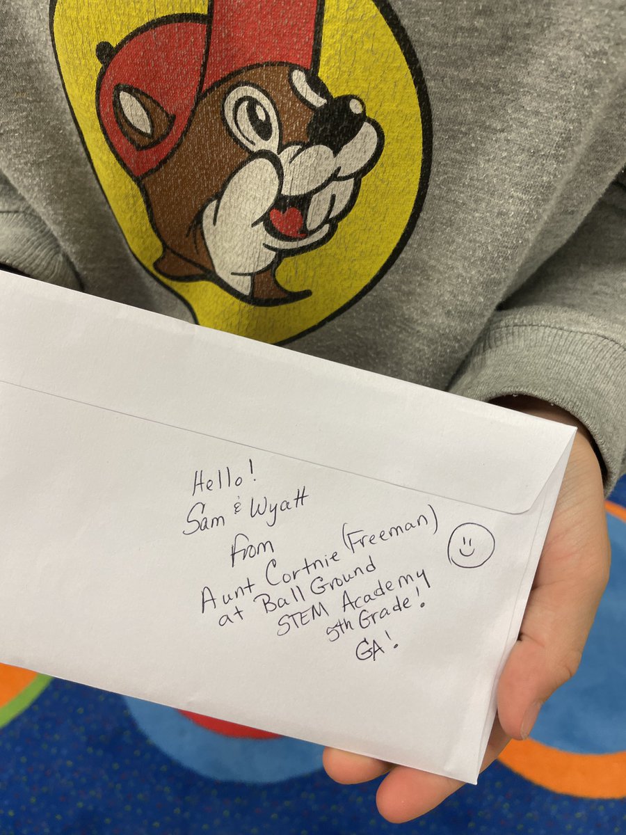 Signed, sealed, delivered! We followed the Problem Solving Process to write and mail our letters to 5th Graders across the USA! Even have a special tie to a couple of 5th Graders in TX! <a href="/BGESTEM/">Ball Ground STEM Academy</a>
