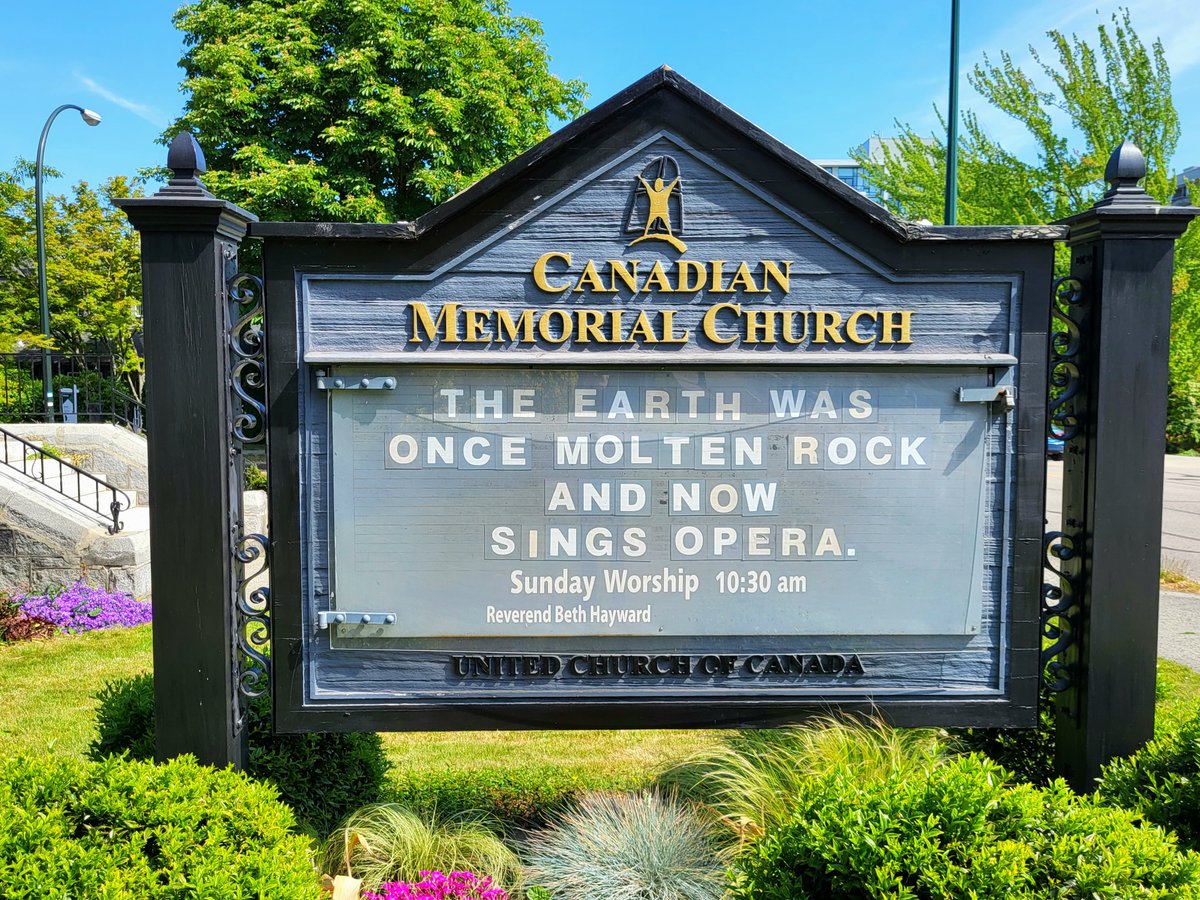 cdnmemorial's tweet image. From Molten Rock to Melodic Opera 🌍🎶 

Embracing the evolution of our world at Canadian Memorial United Church. A reminder that beauty and harmony emerge from unexpected beginnings.  #HarmonyInDiversity #churchsigns #churchsign