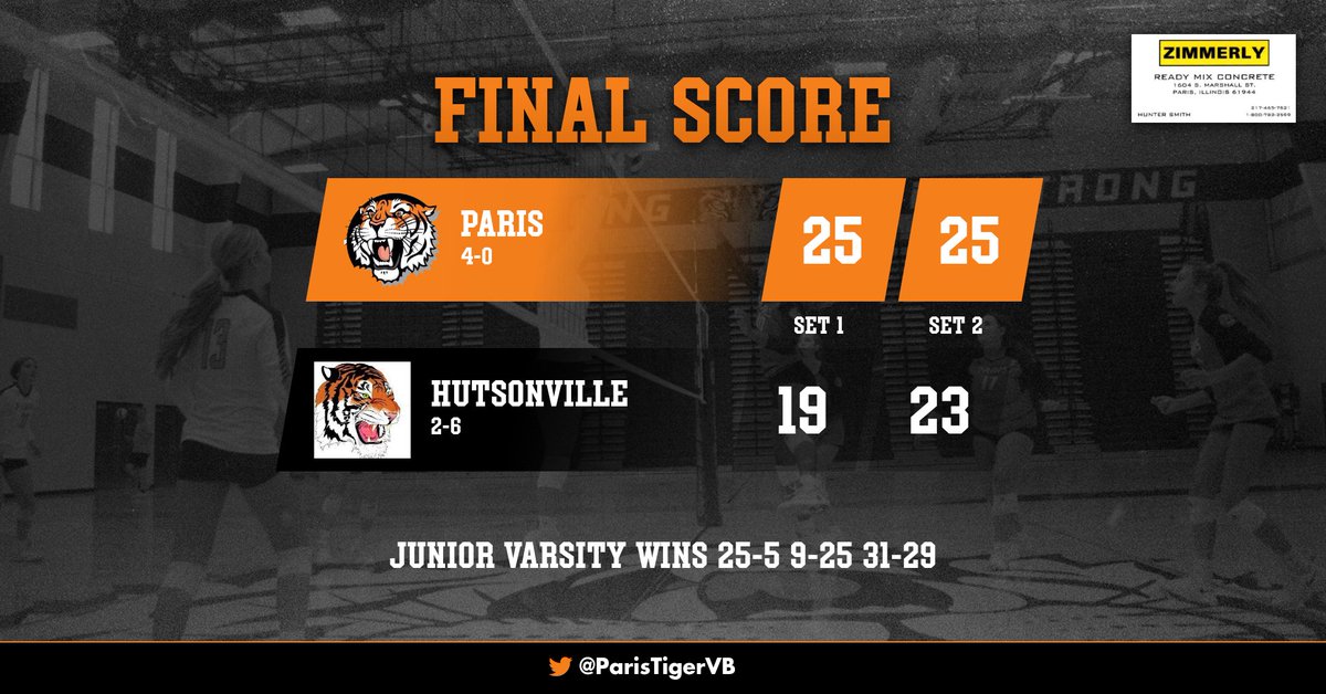 ParisTigerVB's tweet image. Tigers win a 2 set thriller in varsity that followed a 3 set JV thriller!

@ParisAthletics @Prairiepress @IHSAScoreZone @little_illini @witysports