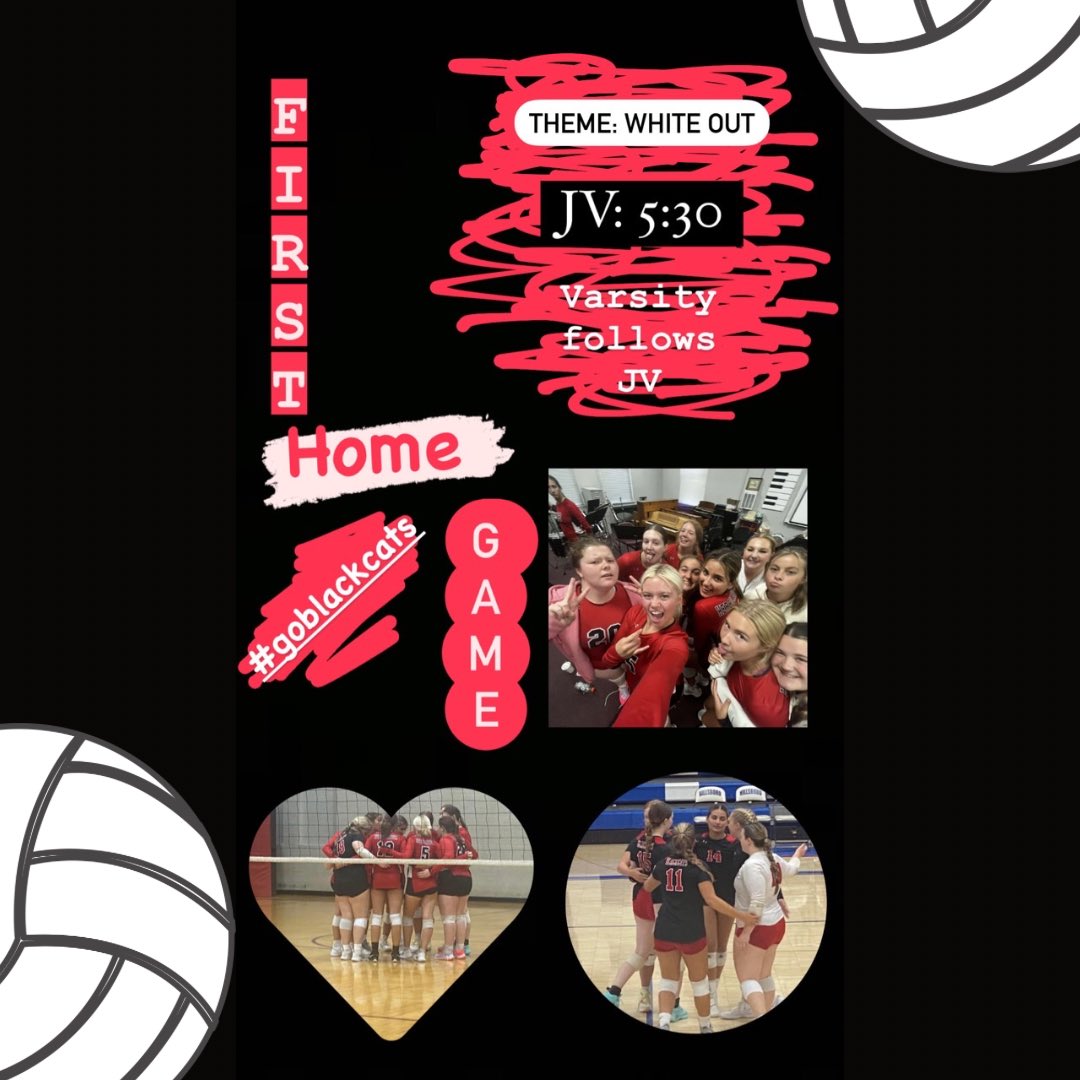 Hey Blackcats! Let’s show our support for the <a href="/HerkyVolleyball/">Herculaneum Volleyball</a> teams tomorrow night! First home game of the season! Fill the stands with white and help bring home a W! #wearetheblackcats
