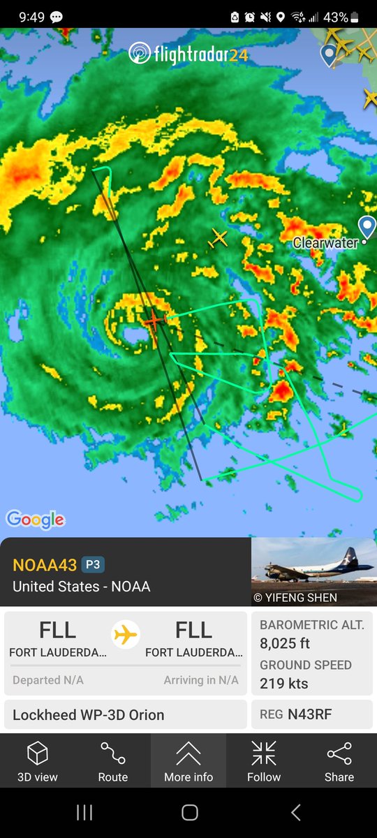 Hurricane hunters TEAL73 and NOAA43 working #HurricaneIdalia