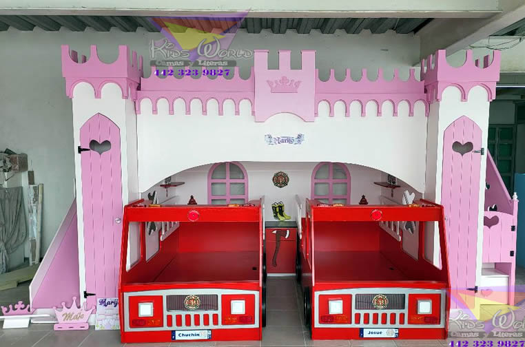 #castillo #camiondebomberos #literasunisex #literamixta #camasdebombero #mueblesinfantiles #castillosatugusto #recamaraunisex #princessbed #literaparaniñayniño #castlebunkbed #recamara #camainfantil #camasparaniñas #camasparaniños #recamaratematica  #recamarainfantil #kidsworld