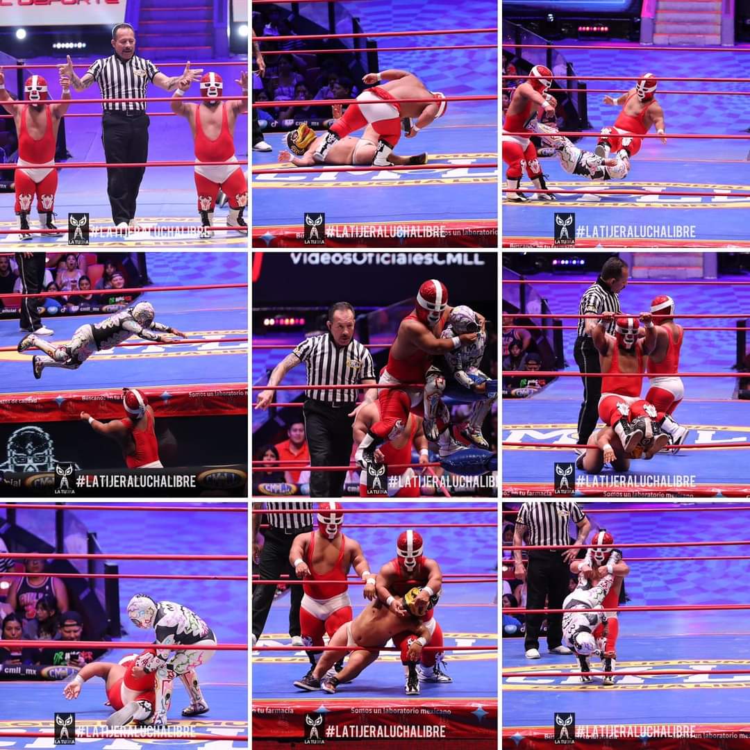 LaTijeraLucha's tweet photo. Malositos y maldititos❗
Gran triunfo en la primera lucha de los #MartesDeArenaMexico por parte de #MicroGemeloDiabloI y #MicroGemeloDiabloII quienes pasaron por encima de la dupla de #PeriquitoZacarias y #Mije; quienes tuvieron una pequeña reacción que fue totalmente apagada... https://t.co/uZh40URxS2