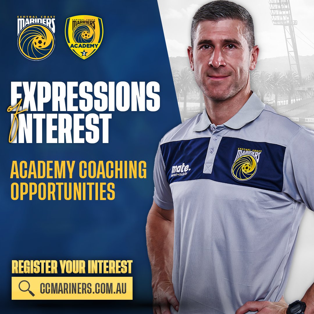 CCMariners's tweet photo. Do you have an interest in becoming a Mariners Academy coach for the upcoming season? 📋🎓

Opportunities are available for girls, boys and goalkeeper coaches ahead of 2024! 🌴

More information 👉 https://t.co/xIxWw04UBx

#CCMFC #MarinersAcademy https://t.co/MKiobFnS6t
