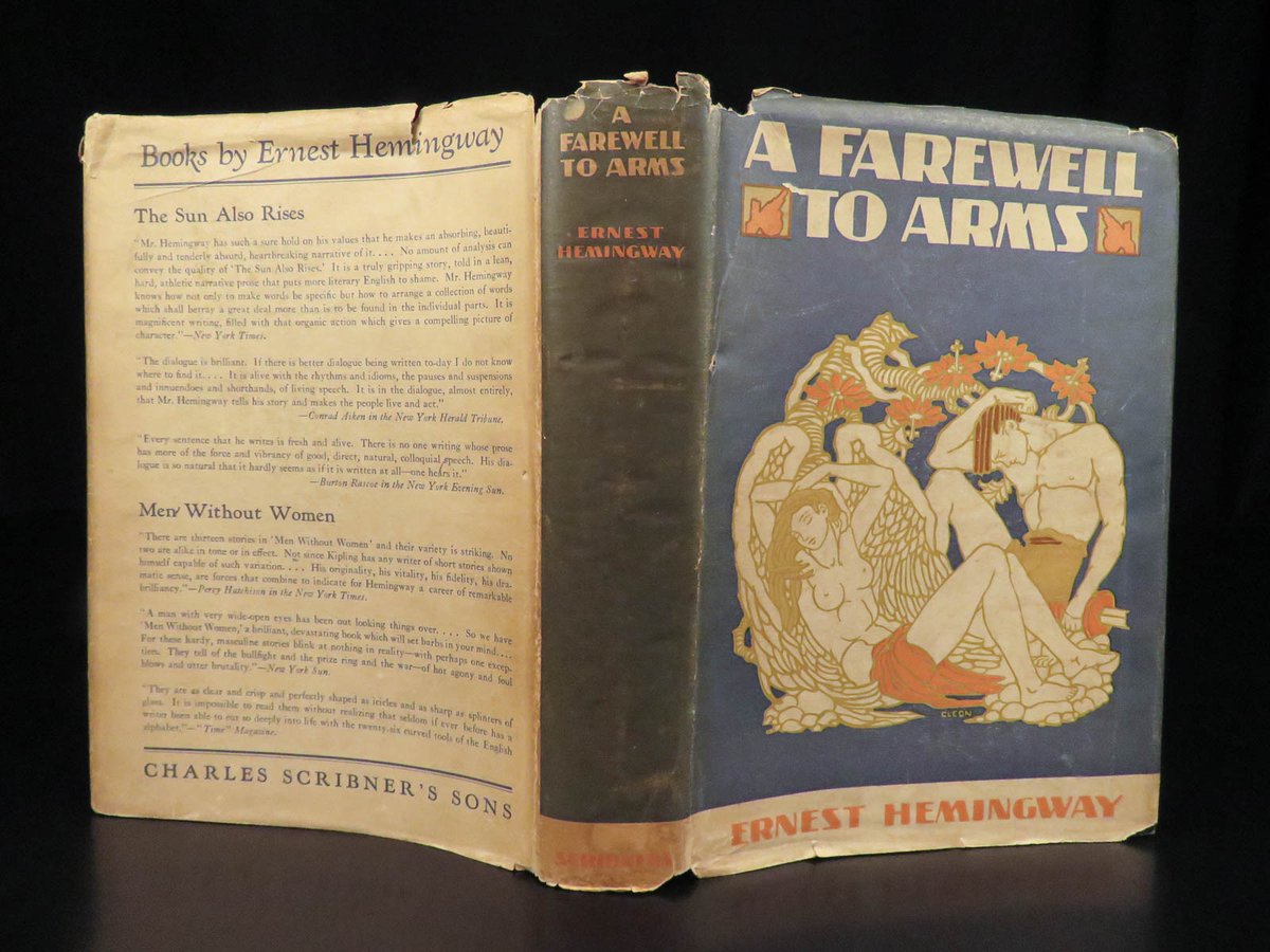 SchilbRareBooks's tweet image. 1929 Ernest Hemingway's "A Farewell to Arms". ow.ly/GFNf50PFqyb

#WorldWar #DustJacket #Military #Hemingway #RareBooks #SchilbAntiquarian #Story #Books #Reading #History #VintageBooks #Bibliophile #OldBooks #BookHaul #Booktok #InstaBooks #Bookstagram #BookHunters