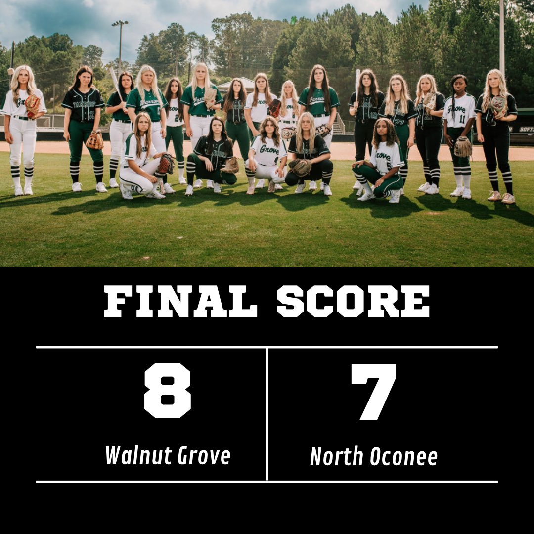 Warriors hold on to win a tough region matchup. <a href="/malorie_watson6/">maloriewatson2024</a> picks up another win in the ⭕️and goes 3-4,HR,RBI,R. @peyton21732411 2-4,2B,2RBI,R. <a href="/Rebeccajenk2024/">Rebecca Jenkins</a> 2-4,2B. <a href="/grayceeabbott/">Graycee Abbott</a> 1-3,2RBI,R. <a href="/FoldsEmma/">Emma Folds</a> 1-3,2B,RBI,R. 
<a href="/WGHS_ATHLETICS_/">WGHS ATHLETICS</a> <a href="/TheCoachesBoxGA/">Coaches Box Georgia</a>