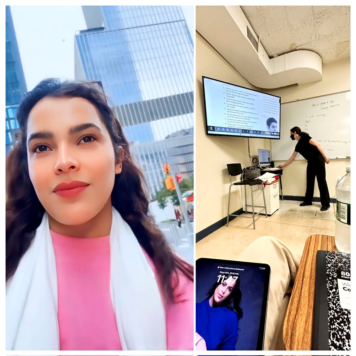 minhastwinsem's tweet photo. E ela olha lá adiante e vê um futuro lindo e especial a esperando 🦉. A gata brilhosa Emilly Araújo deu play hoje em seus estudos de inglês em Nova York ✨️. O início de mais um desafio em sua caminhada. Já Deus certo 🙏🏻. Ela aprende rápido. Voa Neni! Amo demais ❤️ https://t.co/iLpvk6rDEI