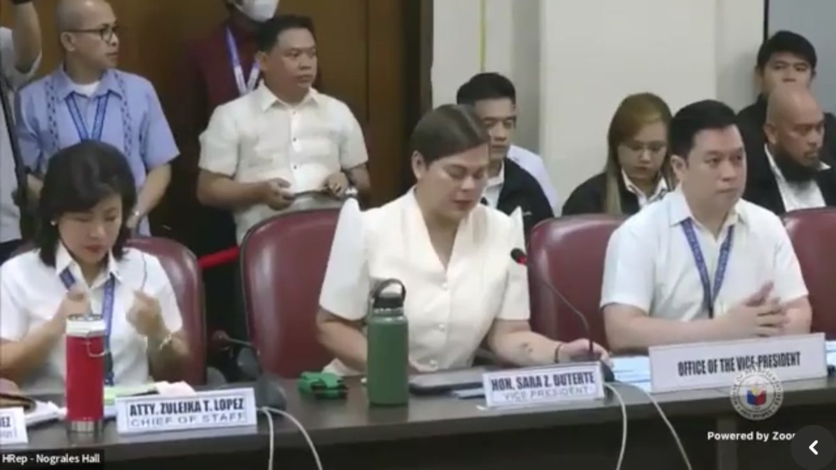 PhilstarNews's tweet photo. Lawmakers get no chance to ask the OVP about their proposed 2024 budget after House appropriations committee moved to immediately terminate the budget deliberations right after a video presentation. | via @chicristina_ https://t.co/hjQCOCkT8F