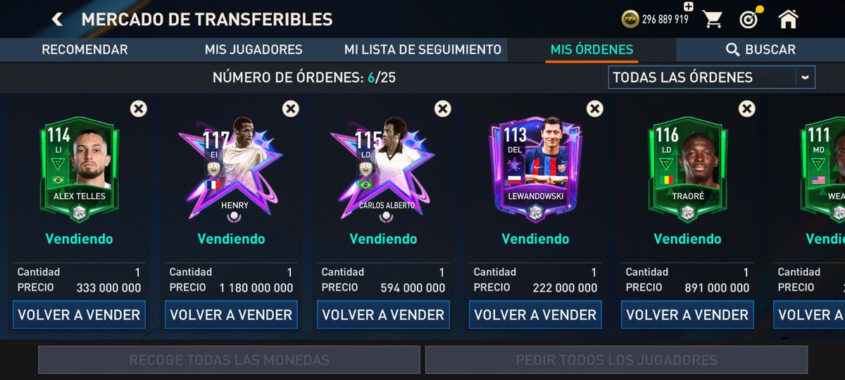 algeli92's tweet photo. @tutiofifa  me gustaría saber si se pueden vender estos jugadores compré el pase para tener más monedas https://t.co/38lECC3JDi