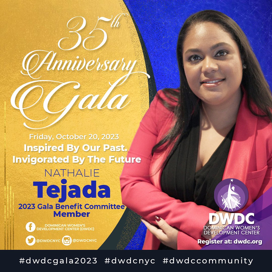 A reason why you should invest into #DWDC: 35 years of leadership, community and justice. Our Gala Member Nathalie Tejada invites you to our 35th Anniversary Gala: on Friday, October 20, 2023. Click here to buy your ticket now: fundraise.givesmart.com/e/sRc7Rg?vid=1…