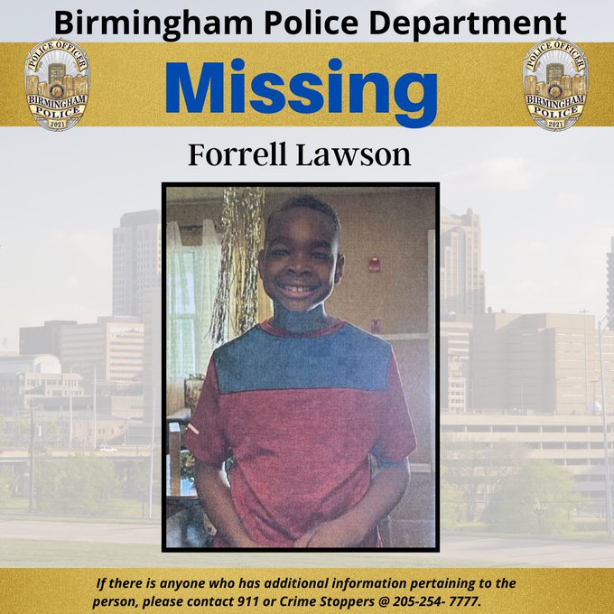 stephenquinntv's tweet photo. DEVELOPING: @BhamPolice  asking the public's help to find Forrell Lawson. The 12-year-old was last seen Tuesday leaving the Children's Village Group Home. https://t.co/5WRVXSiPXo @abc3340 @spann https://t.co/wAvlcauhJy