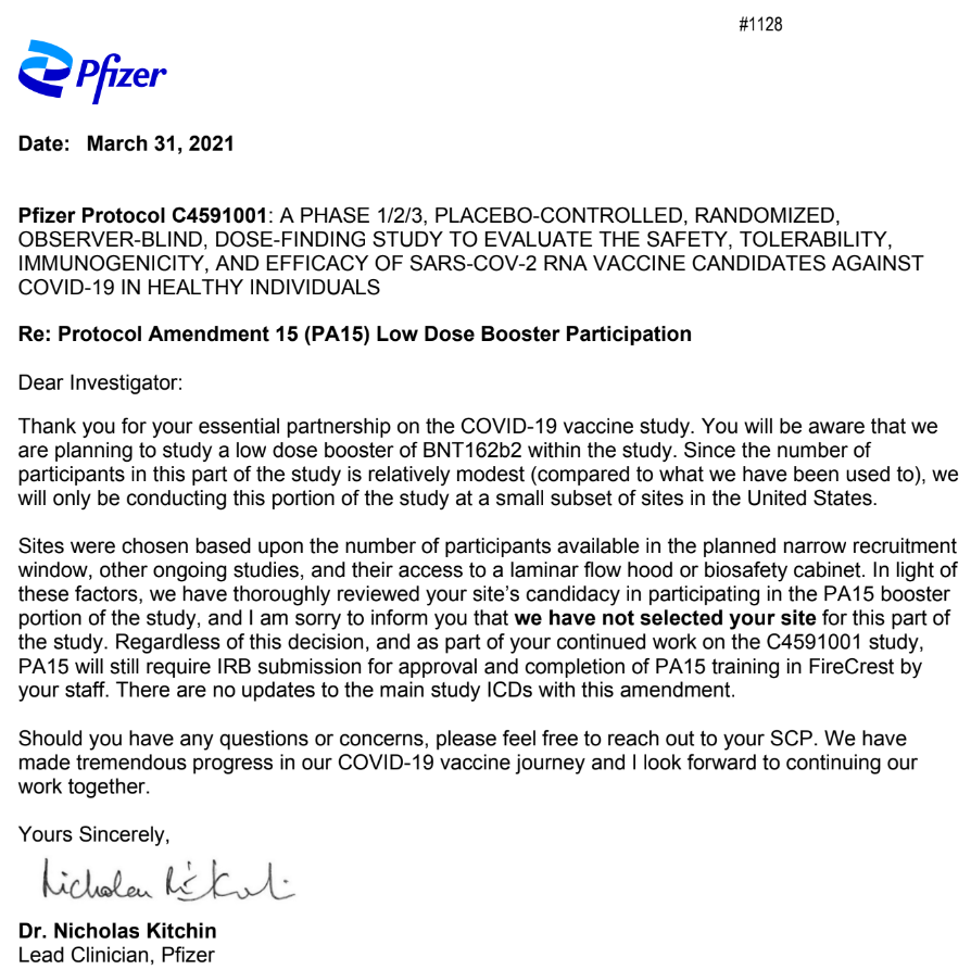 IamBrookJackson's tweet photo. After EUA all of a sudden Pfizer is concerned with occupational exposure and only selected trial sites with laminar flow hoods or biosafety cabinets. Why? Because exposure was a Serious Adverse Event. https://t.co/Tsfb0gJy3f