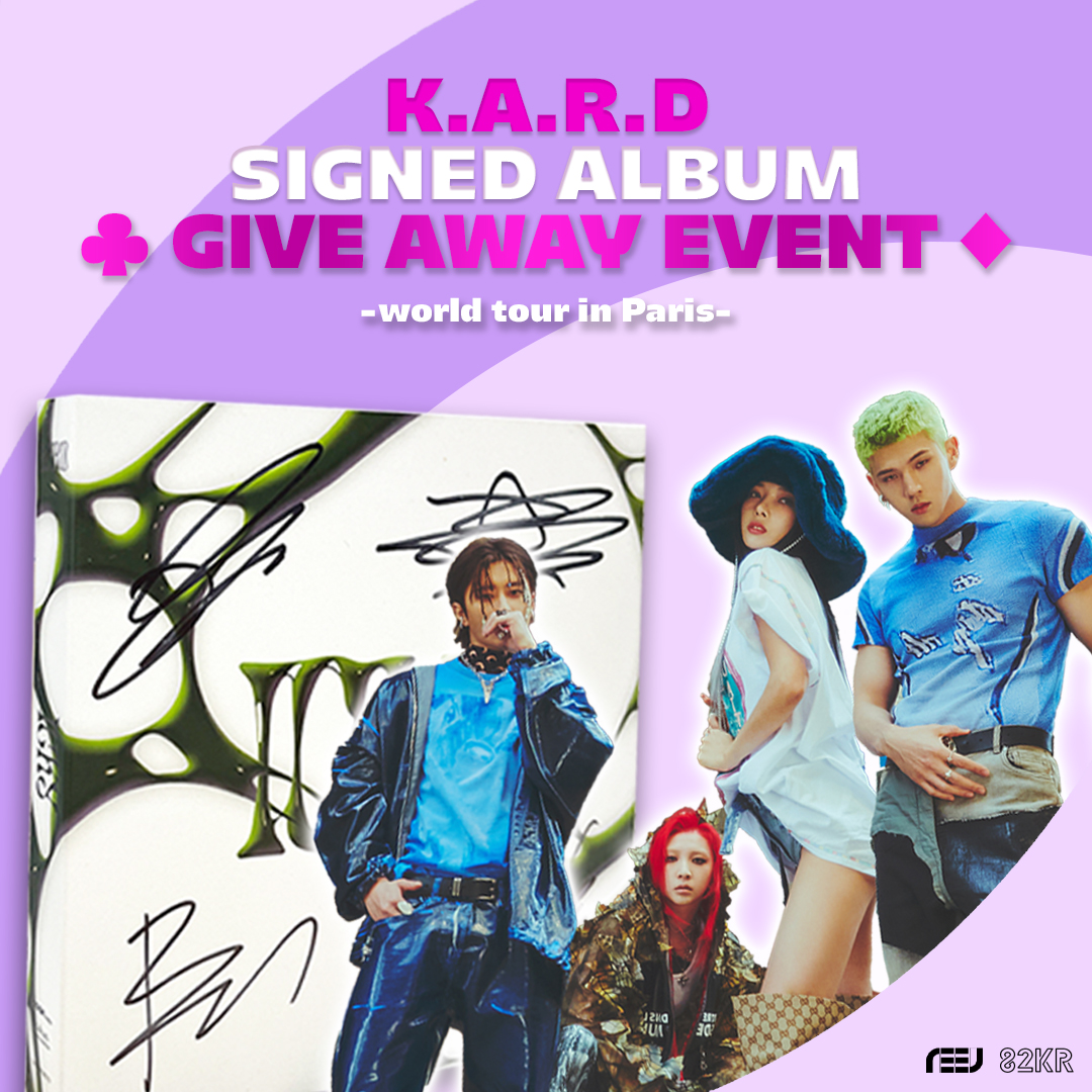 82KR_twt's tweet photo. PARIS HIDDEN KARDS! Are you excited to enjoy PLAYGROUND 2023 with KARD? 🛝♥️
To add to the ✨excitement✨, we’re also giving you a chance to win a signed #KARD album 😉

#82KR #카드 #Giveaway #Playground #82kr_kard_giveaway_paris https://t.co/7nACE9nLx0