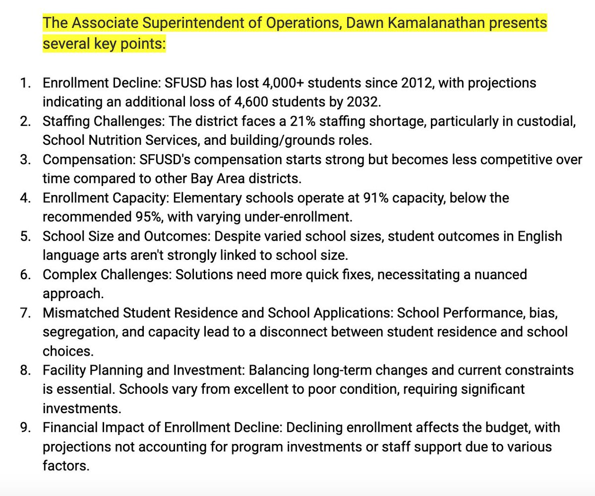 #SFUSDInsights #EnrollmentChallenge #StaffingShortage #CompensationMatters #SchoolCapacity #StudentOutcomes #EducationMatters 💼📚📊