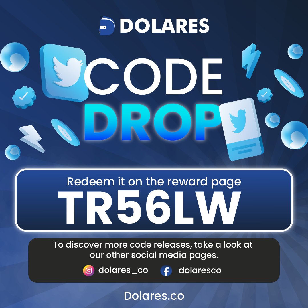 dolares_app's tweet photo. Code Drop 😍💸
Redeem on https://t.co/psCPGCA2PE for free Coins.

More codes will be posted on Instagram and Facebook within the next 120 minutes

👉 https://t.co/UmF1ADGm47
👉 https://t.co/UjIFgWTaag

#sidehustle #earnmoney #makemoneyonline #cash #makemoney #AffiliateMarketing https://t.co/vvGGiixV1u