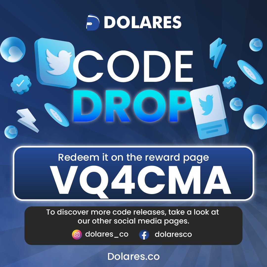 dolares_app's tweet photo. Code Drop 😍💸
Redeem on https://t.co/psCPGCA2PE for free Coins.

More codes will be posted on Instagram and Facebook within the next 120 minutes

👉 https://t.co/UmF1ADGm47
👉 https://t.co/UjIFgWTaag

#sidehustle #earnmoney #makemoneyonline #cash #makemoney #AffiliateMarketing https://t.co/cmRQzGEoeP