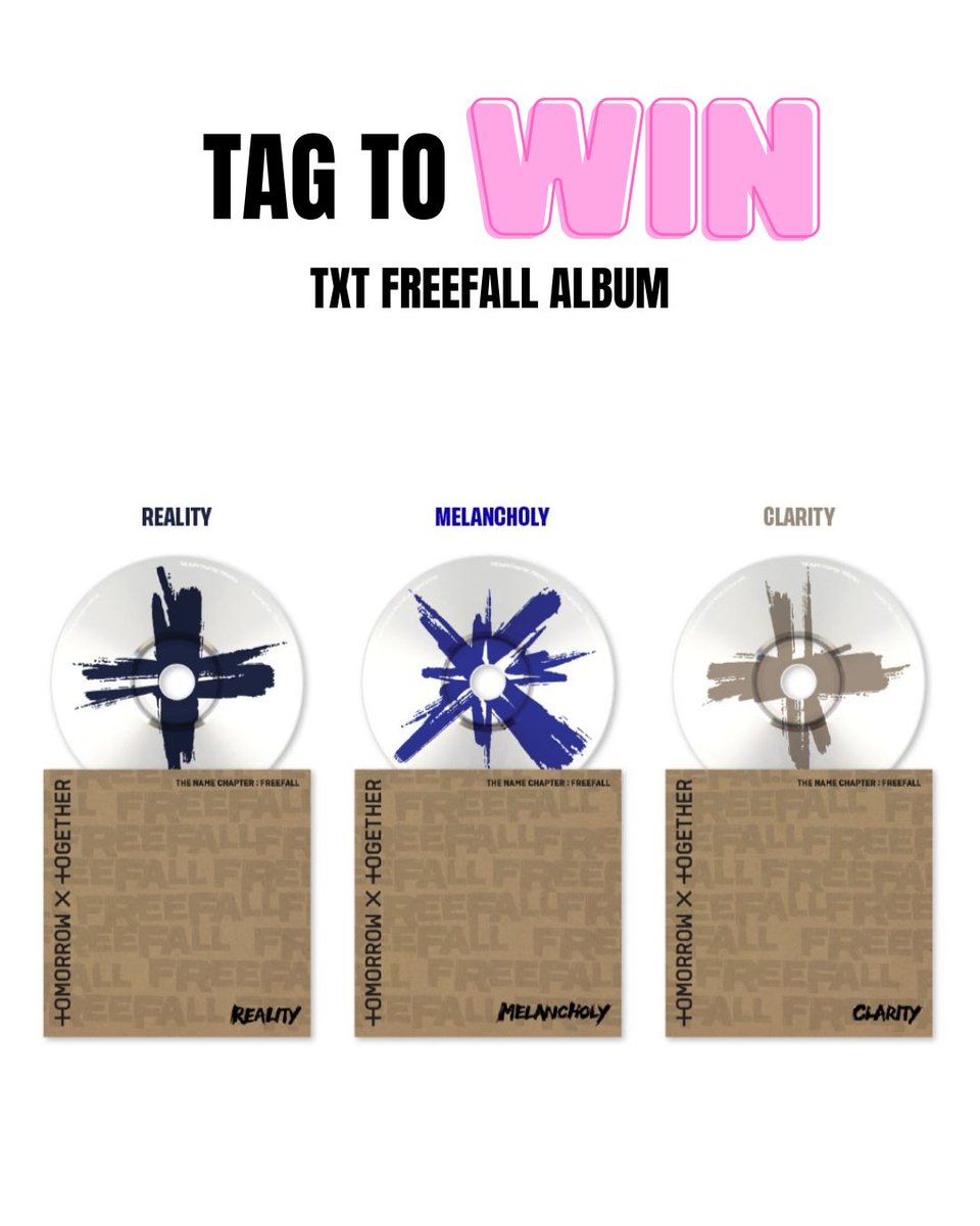 cokodive's tweet image. TXT 'FREEFALL' Album GIVEAWAY 🎁 

10 Couple = 20 Winners 
TAG to WIN TXT 'FREEFALL' Album for YOU + YOUR FRIEND   

- FOLLOW
@cokodive
- TAG a Friend under this photo  
- Both YOU + YOUR FRIEND must FOLLOW @cokodive &amp;amp; RT this post!  

You can Pre-Order TXT New Album at COKODIVE
