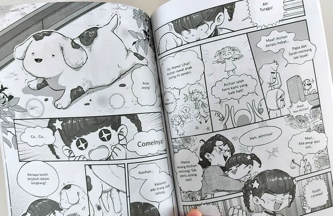 This book has puppies 