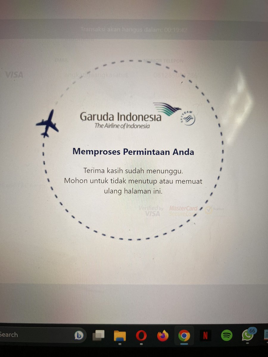 ryanhadefi's tweet photo. Halo @IndonesiaGaruda @GarudaCares , ini lagi error apa gimana ya ga bisa masuk ke laman OTP setelah memasukkan data kartu. Nyoba via aplikasi juga sama dengan website ga tembus laman OTP muter2 mulu kek gasing https://t.co/cInlPl2dcK