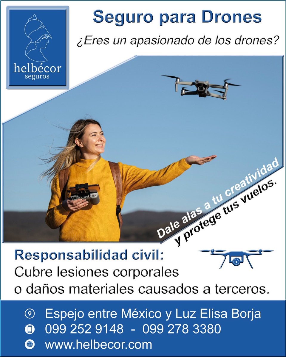 HelbecorS's tweet photo. El mejor seguro para tu dron #segurodrones #segurospatrimoniales https://t.co/dlTnojtCEV